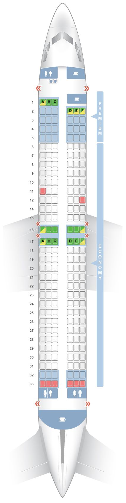 Układ miejsc w Ryanairze